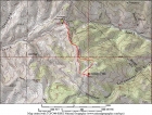 Map of our route, just under 3 miles and 800' of elevation gain round trip.