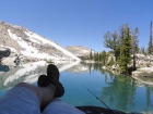 Me taking a break in Ten Lake Basin.