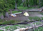 Our campsite next to the Buck Lake inlet stream.
