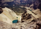 Summit view of the unnamed lakes west of Mount Borah.