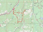 Map of the route up Curtis, 4 miles and 1300' gain round trip.