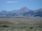 This photo taken from the highway shows a wider view of the peak.