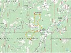 Map of the figure-8 route, 4 miles and 1000' gain round trip.