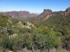 Descending the Laguna Meadows trail back to Chisos Basin.