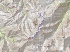 Map of the route, 8 miles and 3400' gain round trip.