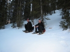 Splattski and Dave taking a rest in the forested section (George R photo).