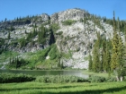 Cliffs above the lower lake.