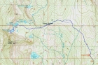 Map of the route, 7 miles and 1000' elevation gain round trip.