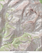 Map of the route, 13 miles round trip with about 5000 feet elevation gain.