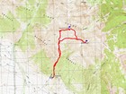 Map of our route, 9 miles and 5400' gain round trip.