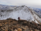 Nearing the summit of Jumbo Peak, Square Top in the background.