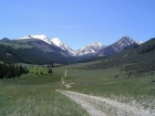 Leatherman Pass from the road leading to the West Fork Pahsimeroi River trailhead.