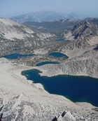The Boulder Chain of Lakes from Lonesome Peak.