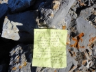 We found this note from Rick B in a film canister on the summit of Productid Peak (Peak 10677').