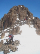 Sean and John heading up the south ridge of Peak 9367'.