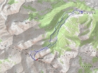 Map of the route, just under 10 miles round trip with 3300 feet elevation gain. 