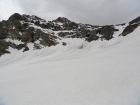 Recent slide activity below the north face of Perkins Peak.