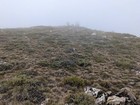 Fog rolling in on the summit of Porter Peak.