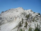 The northeast ridge of Anderson Peak from where the trail crosses the saddle.