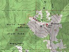 Map of our route up the Tempest Trail, 3 miles round trip and 850' gain.