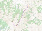 Map of the route, 10 miles and 4100' gain round trip.