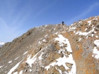 Sean climbing the south ridge of Murdock Peak.