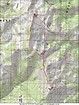 Map of my route, 7 miles and 1800' elevation gain round trip. I went clockwise.