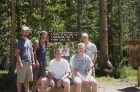 The motley crew back at the trailhead after the hike.