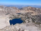 Tin Cup Lake basin from the summit of WCP-10, The Gunsight in the background.