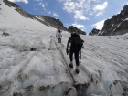 We had to hop over a couple small crevasses on the way back.