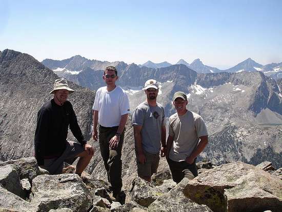 Posers on the summit of Standhope Peak.